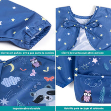 Cargar imagen en el visor de la galería, Babero Mangas Impermeable (Mapache)