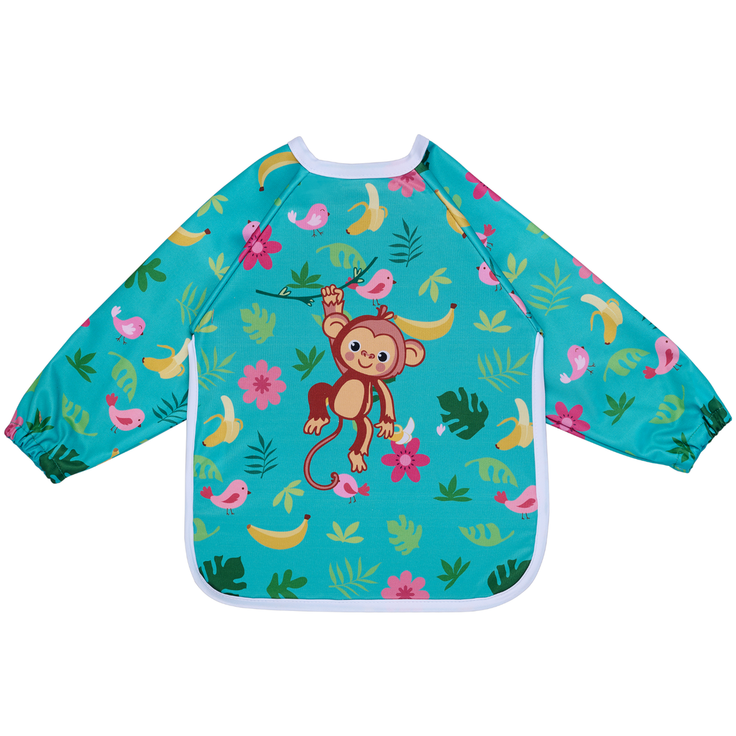 Baberos de plastico manga larga sales