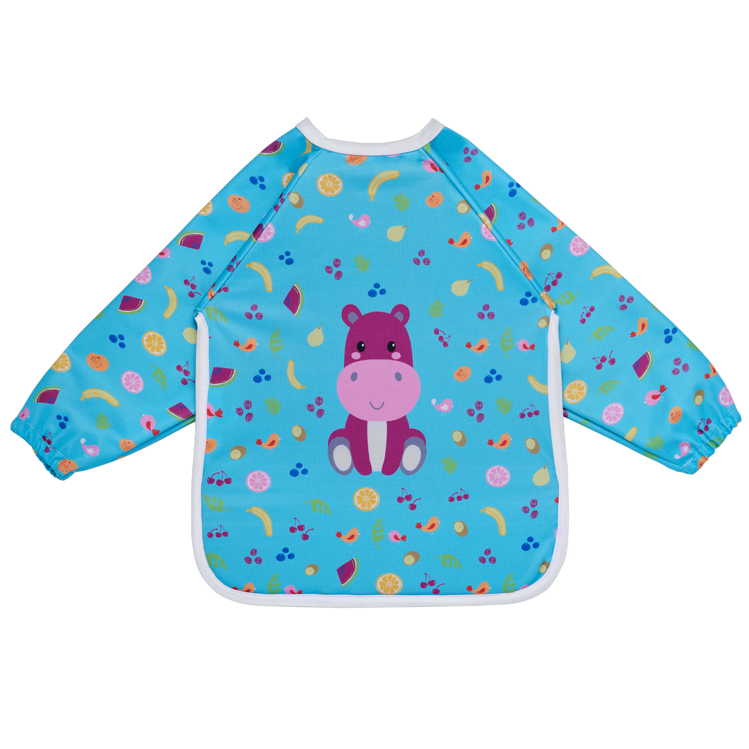 Babero Mangas (Estampado Hipopótamo)