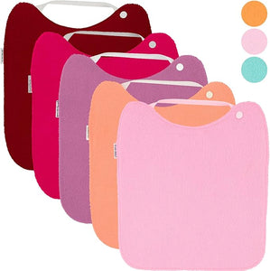 Pack 5 Baberos XL de Rizo (Rosas)
