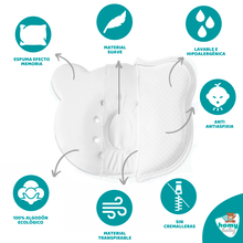 Cargar imagen en el visor de la galería, Almohada Bebé (Blanca) - HOMYBABY
