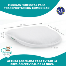 Cargar imagen en el visor de la galería, Almohada Bebé (Blanca) - HOMYBABY
