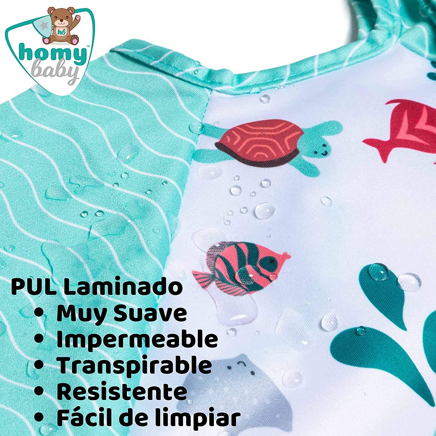 Babero Mangas (Estampado Ballena) – HOMYBABY