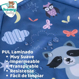 Babero Mangas Impermeable (Mapache)