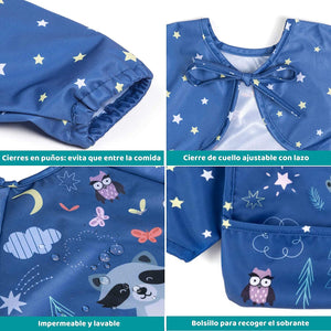 Babero Mangas Impermeable (Mapache)